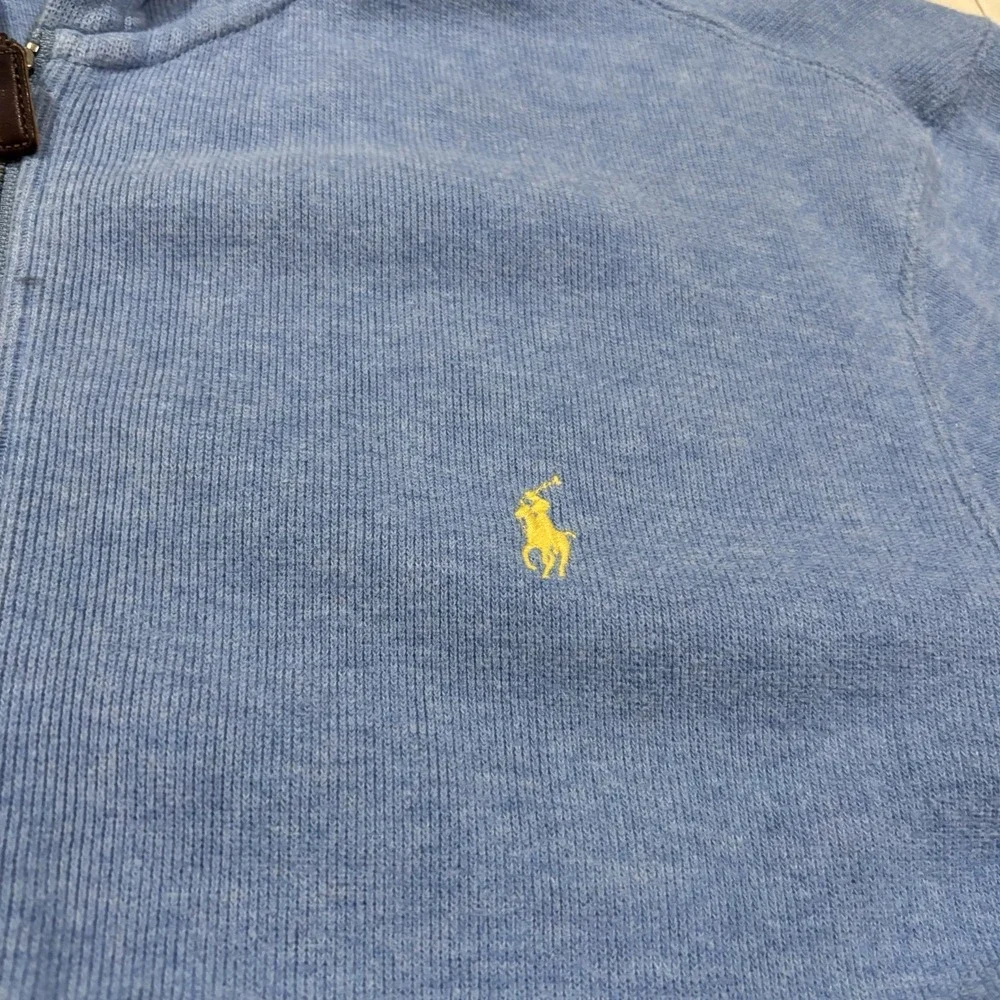 Vintage Polo Ralph Lauren Full Zip Hoodie Men's XL Blue Sweatshirt Pony Y2K